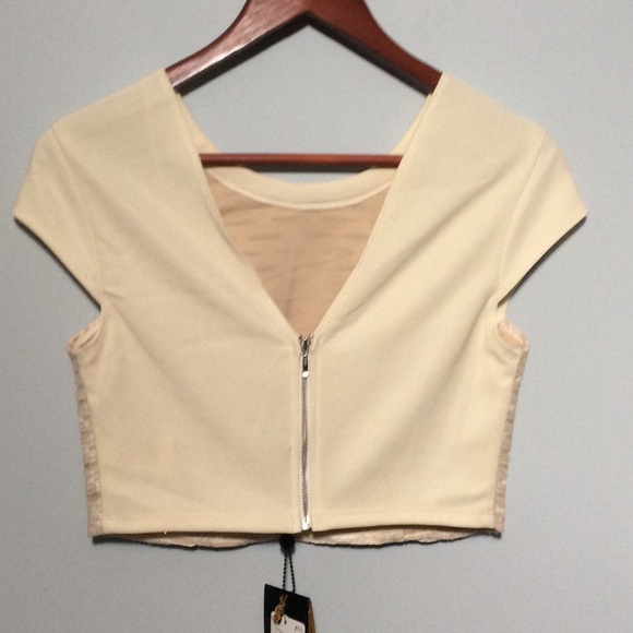 🐞 ABS Allen Schwartz Formal Crop Top NWT - Picture 3 of 4